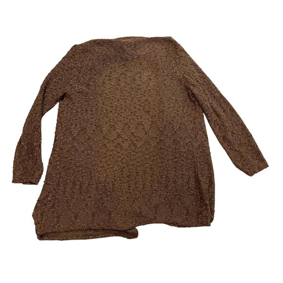 Chico's Open Front Cardigan Women's Size 0 (US Small) Golden Brown Open Knit - Picture 2 of 11